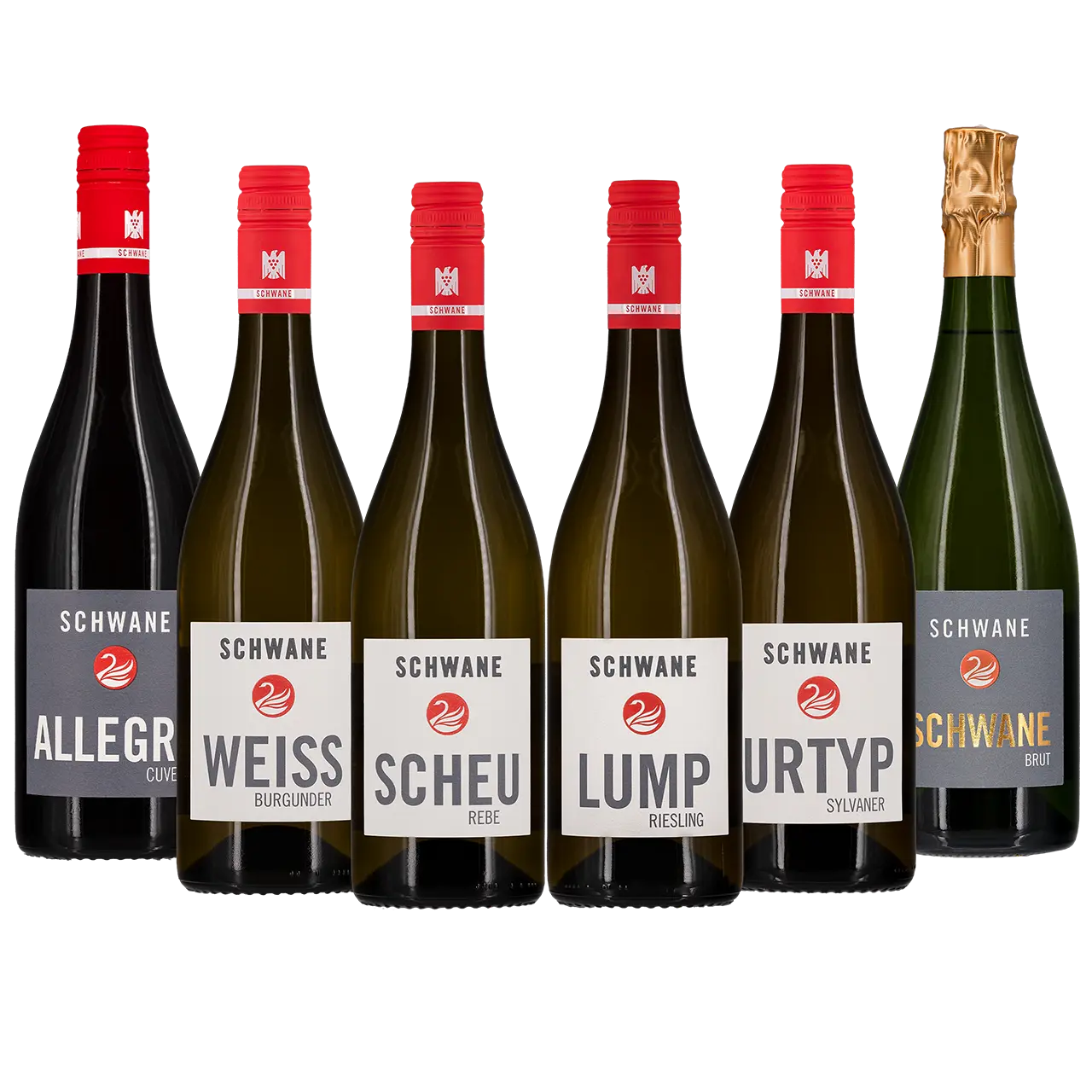 Weinflaschen in Weihnachtspaket