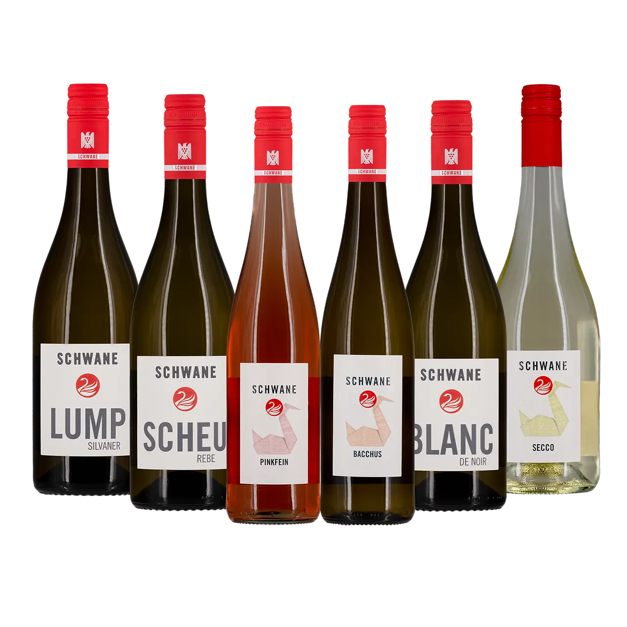 Weinflaschen in Faschingspaket