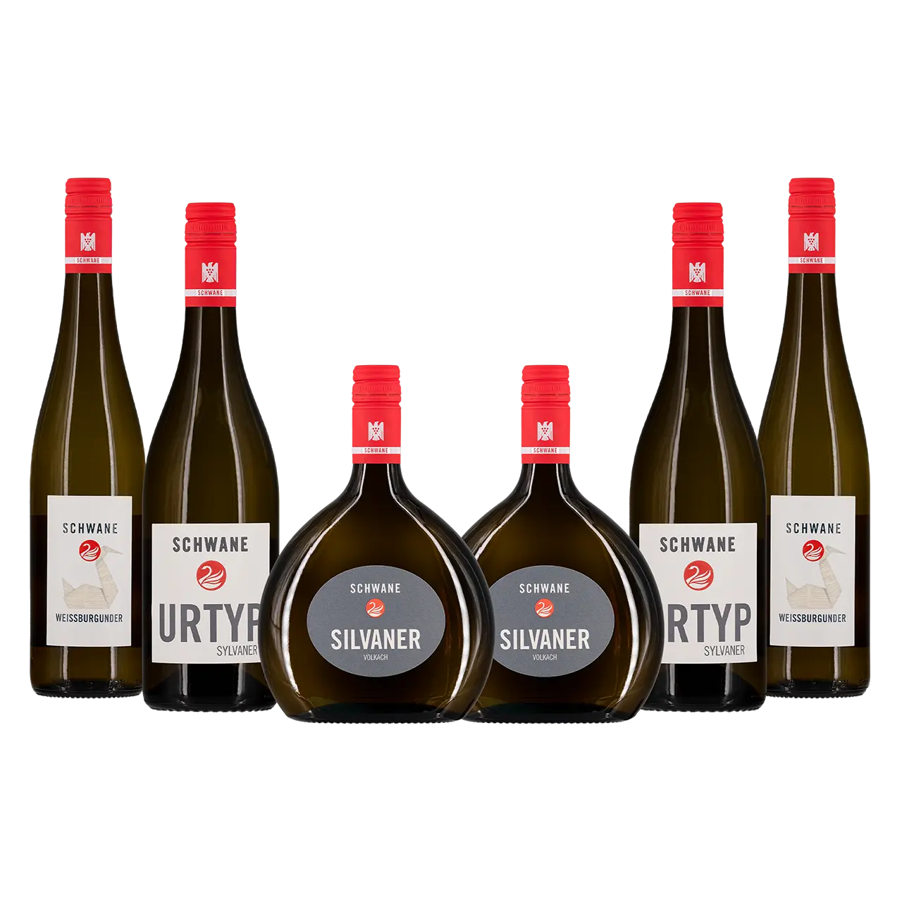 Weinflaschen im Weinpaket Spargel